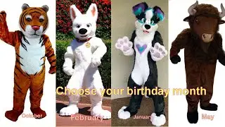Choose your birthday month to see your mascot furry suit