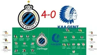 Start Lineup: Club Brugge 4-0 KAA Gent Substitutes, Scorers, Assists for First Division A 07/10/2019