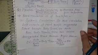 Q.9 Mention Double Circulation In Humans. CBSE class 10th Science. Chap. 6