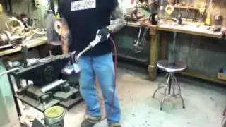 Trench art shell casing mishap