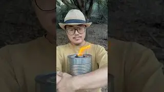 Homemade high-efficiency three-layer wood gas stove, outdoor smokeless artifact  #survival
