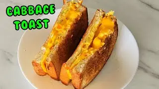 Cabbage & Egg Cheesy Toast, Easy Meal for a Quick Breakfast or a Healthy Snack!