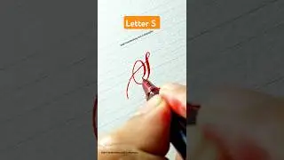 How to write Calligraphy letter S #shortsfeed #calligraphy #art