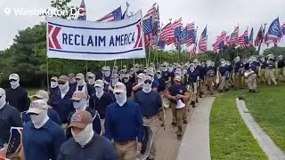Group called Patriot Front currently marching towards U.S. Capitol Washington, DC