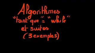 Algorithme boucle 