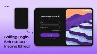 This Login Form Drops from the Top and Expands with GSAP | HTML CSS JavaScript