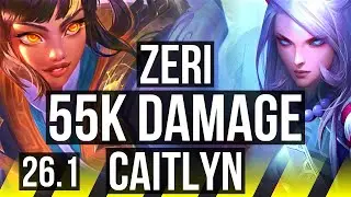 ZERI & Karma vs CAITLYN & Soraka (ADC) | 55K damage | EUW Diamond | 26.1