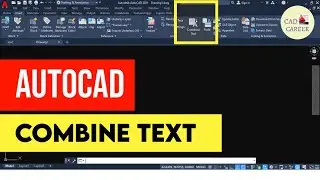 AutoCAD COMBINE TEXT | TEXT2MTEXT | CONVERT SNGLE LINE TEXT MTEXT