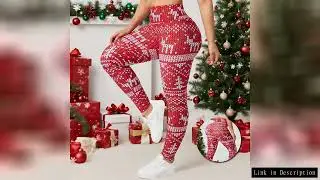 Christmas Print Women Leggings Hip Lifting Tummy Tuck Outdoor Leggings Slim Elastic Bottoms Festive