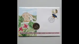 1990 Belize New $1 Dollar Coin Cover - Royal Mint First Day Cover UK