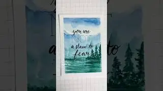 Easy Water colouring 🌲🍃 #watercolor #watercolorpainting  #easydrawing #painting #paintingtutorial