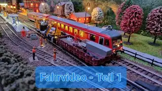 Großes Fahrvideo auf meiner Modelleisenbahn in der Nacht - Teil 1 - Winter 2023