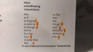 CC Essentials Chart H More Subordinating Conjunctions