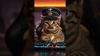 german #cat #eating and #gaming in #zoom #conferenze  #ai   #veo3