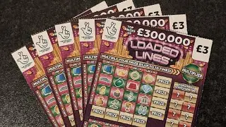 &pound;15 of the Brand New &pound;3 Loaded Lines Allwyn UK National Lottery Scratch Cards 