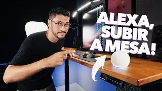 Minha Mesa com Regulagem de Altura agora &eacute; AUTOMATIZADA! | GenioDesk e Alexa!