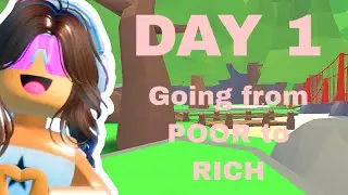 Going from POOR to RICH in adopt me DAY 1 #roblox #viral #challenge 