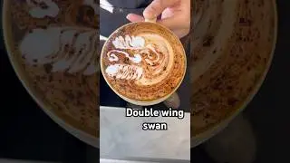 &ldquo;Swan 🦢&rdquo;Single wing or double wing? #coffee #cafe #barista #latteart #swanlatteart #fyp #cappuccino