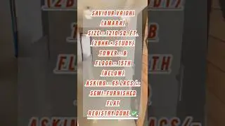 Saviour Vridhi 2bhk+Study Flat Sale Noida Extension #flat #new #sale #flatforsale #up #project #home
