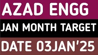 AZAD ENGINEERING STOCK LATEST NEWS 3JAN'25/AZAD ENGINEERING SHARE LATEST NEWS UPDATES WITH TARGET