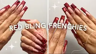 Bling French Tip | Beginner Friendly Tutorial + Satisfying Gem Application