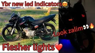 Yamaha ybr 125 Dead Drop😍 ||New Led Indicators install👌🏻 ||Flesher lights ||look zalim🔥