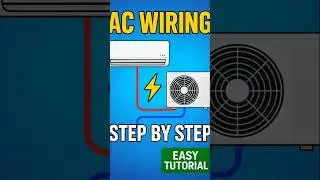 🥶AC Indoor Outdoor Wiring Connection l Mcb+Switch+Stabilizer+Isolator #shorts #youtubeshorts #tech