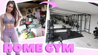 Transforming My GARAGE Into A HOME GYM!! Home Gym Tour