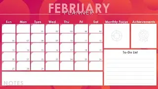 February Planner Animated PPT Template