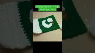 crochet pakistan flag tutorial #crochet #shorts #pakistanflag #crochettutorial