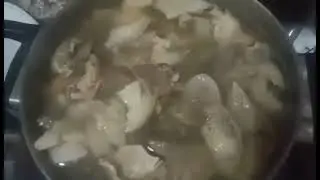 I made some offal soup to eat.