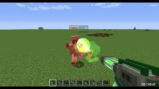Testing out the new Tech Guns mod in Minecraft