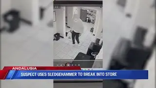 Man tries to use sledgehammer to break into Andalusia store safe, police claim