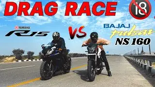 2024 NS 160 vs YAMAHA R15 V4| DRAG RACE 💥 RACE TILL THEIR POTENTIAL 🔥 TOPSPEED RACE 💥