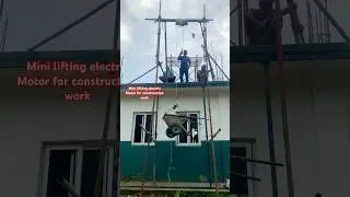Mini lifting electric motor for construction #engineeringlife #shorts #civilengineering #newtech