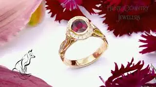 1.43ct Thai Ruby Ring with Diamonds in 18K Gold