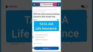 #shortvideo TATA AIA Life insurance Interview question answer