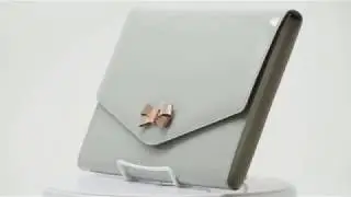 Ted Baker LUANNE Bow Envelope Pouch - Med Grey