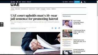 UAE Court Upholds Man&rsquo;s 10-Year Jail Sentence For Promoting Hatred