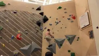 Super sick slab dynos at the front climbing club!(v9)