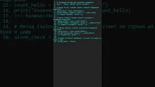 Методы поиска и проверки вхождения #программирование #coding #python #programming #education