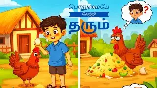 🌾 Greedy Boy and the Hen | Tamil Kids Story | குழந்தைகளுக்கான நல்ல பழக்கக் கதை|kutties raajyam|moral