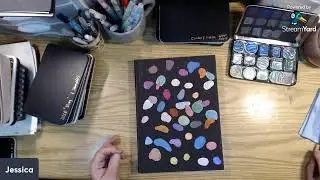 Casual hangout and play with some watercolor and other media