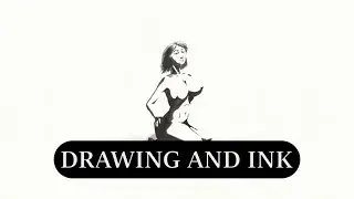 Female Figure Study 03 | High Contrast | Nude Art | Drawing and Inking Process