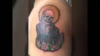La Santa Muerte Tattoo Video .Green Eyes Tattoo