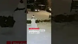 Barry's Nijntje wordt 2 keer gesloopt, agenten lappen de sneeuwpop weer op | RTV Utrecht