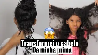 CORTEI E FINALIZEI O CABELO DA MINHA PRIMA. OLHA NO QUE DEU