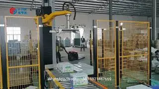 Drink bottles case packing,20CPM.Pick and place case packer,case erector,case sealer and palletizer.