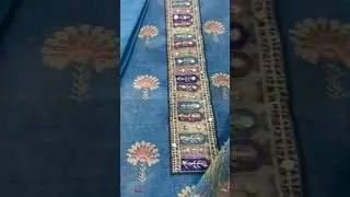 Royal Heritage -Kantha Embroidered Chanderi..Salwar Material...@ThrayaDesigns