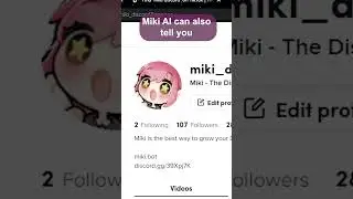 NEW AI Chatbot on Miki #shorts #discord